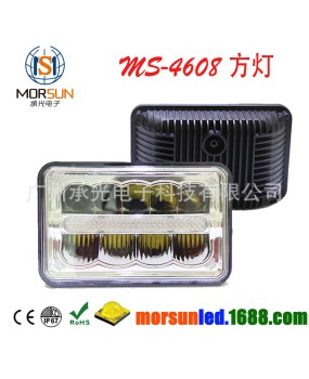 4X6 Wrangler square light is suitable for JEEP assisted headlight assembly modification of headlights