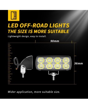 New car LED work light, one line mini model, 8-light spotlight, floodlight, driving light, forklift card light