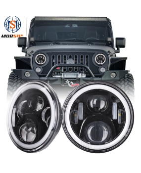 Car lights LED headlights suitable for 7-inch Wrangler Jeep motorcycle Harley modified high and low beam headlights cross-border