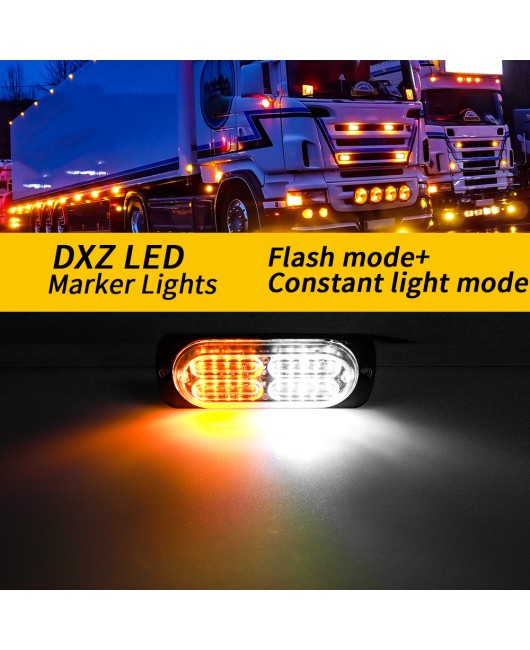 Car lamp factory ultra-thin flashing light 20LED truck side light 12-24V warning light truck strobe flashing light