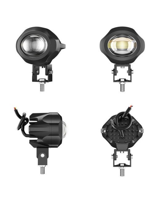 Cross border new product LED motorcycle spotlight dual color electric motorcycle headlight with integrated distance and water bird spotlight