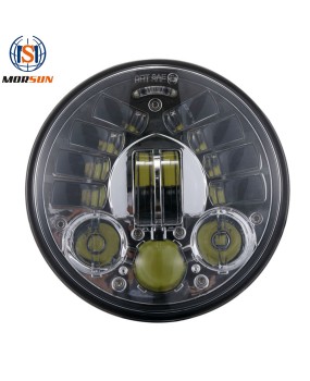 Manufacturer direct sales suitable for Harley 5.75-inch LED headlights, gravity sensing high and low beam integrated LED modified headlights