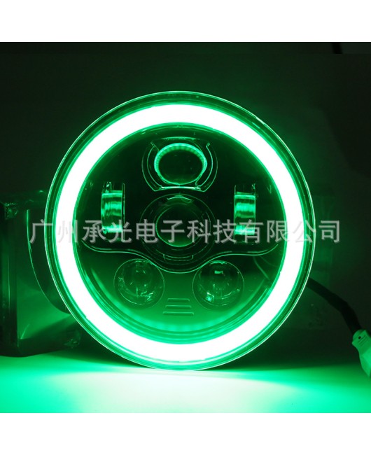 7-inch RGB front headlights, LED headlights, Harley motorcycle modification, drive control, racing, color changing aperture