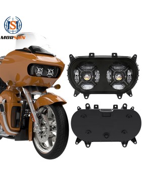 Suitable for the new Harley Davidson dual light LED dual head light 2015+Harley Davidson gliding motorcycle headlight daytime running light