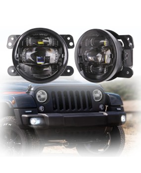 Suitable for Jeep Wrangler JK 4-inch fog lights 2007-2017 LED modified headlights