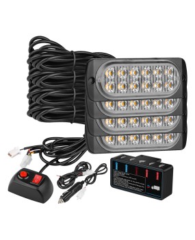 One to four car LED grille light, 48LED flashing warning light, high brightness high-power strobe light, 4 × 12