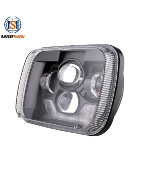 Suitable for Jeep Wrangler front headlight LED light 78W with high and low beam bald head light 5X7 truck modification car headlight