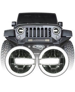 Suitable for 7-inch JK Wrangler headlights LED lights Harley motorcycle headlights