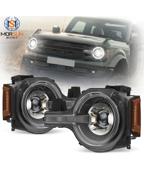 Ford Wrangler Headlights LED Automotive Assembly with DOT Certification for FORD BRONCO 2021-2023