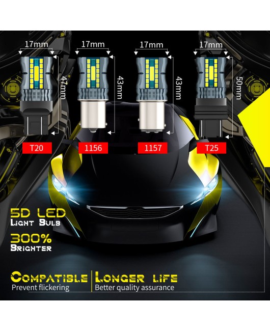 Cross border new 1156 car light bulb with high brightness and long range, car small light 26W super power LED bulb