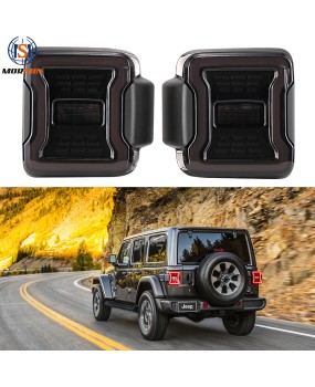 Suitable for Jeep Wrangler JL taillights, smoked black high-end version taillights, reverse lights, brake lights, 2019