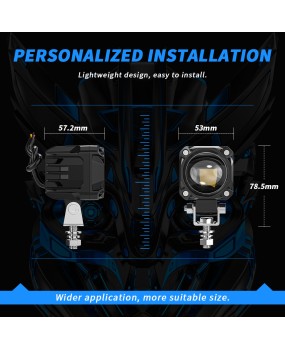 Manufacturer direct sales electric vehicle spotlight LED external lens white yellow waterproof motorcycle light battery front headlight