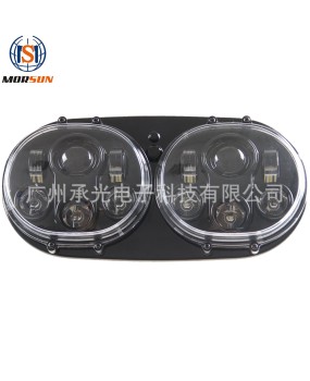 5.75-inch Harley dual light LED locomotive modification front headlight Davidson road gliding dual head light