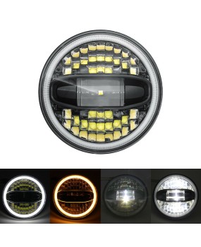 Suitable for JK Wrangler headlights, Jeep Harley 7-inch LED car lights, 2019 new high and low beam integrated lights