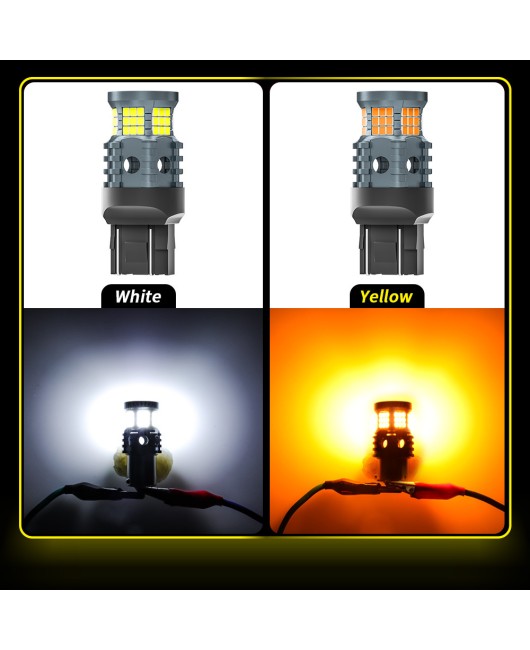 High power LED decoding anti flicker white light yellow light T20 7440 1156 automotive LED turn signal and reverse light