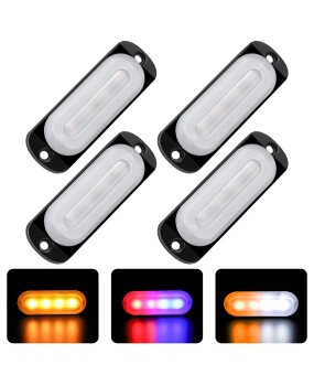 Cross border popular truck edge light 12-24V side 4LED flashing warning signal light pilot strobe light