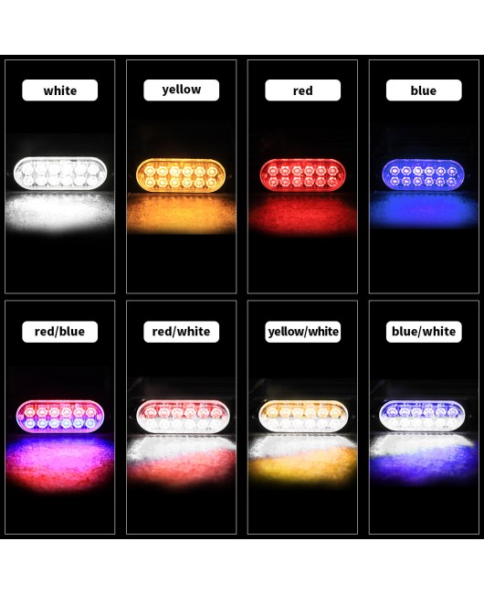 Car lamp factory truck/truck 12-24V body side warning light 12LED flashing light strobe light 36W