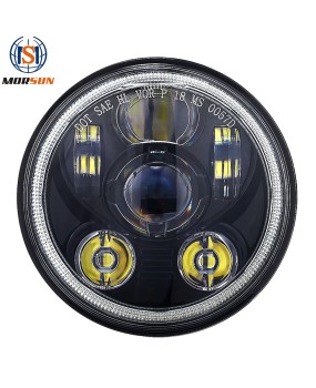 Suitable for Harley 5.75-inch LED headlights, Davidson full circle angel eye headlights, locomotive modification headlights