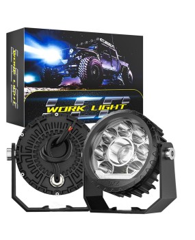 New 4-inch circular laser off-road spotlight driving light with DRL signal car modification LED work light