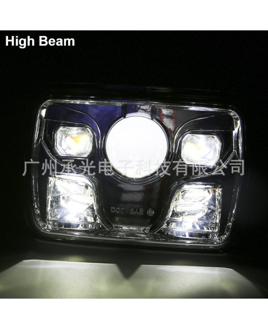 5X7 car LED headlights 7-inch truck square lights 80W off-road lights Wrangler modified front headlights