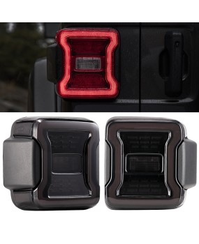 Suitable for Jeep Wrangler JL taillights, smoked black high-end version taillights, reverse lights, brake lights, 2019