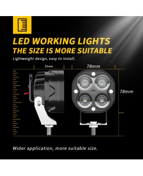 3-inch 40W motorcycle, off-road vehicle, running lights, LED headlights, fog lights, headlights, spotlights, spotlights