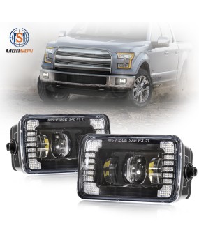 Front bumper LED fog light square suitable for 2015-2019 Ford F150E fog light modification lamp factory direct sales