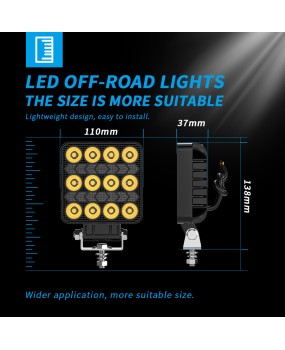 Factory direct sales of new four inch square car LED work lights, off-road vehicle driving lights, modified headlights, and auxiliary lights