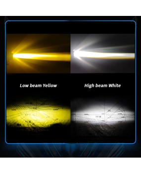 New waterbird 1-light LED motorcycle spotlight yellow and white dual color electric motorcycle headlight modification LED headlight