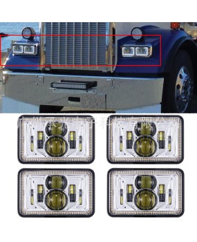 Chengguang Electronics 4X6 inch car headlights 5-inch LED headlights square modified truck off-road lights