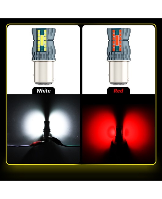 2PCS/card decoding high-power car LED brake light 1157 P21/5W BAY15D LED bulb tail light