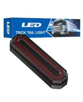 Cross border hot selling 45LED cargo truck trailer combination tail light dual color light guide brake light flow turn signal light 12-24V