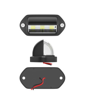 Cross border exclusive LED license plate light, car waterproof universal 6LED license plate light, truck license plate light 12-24V