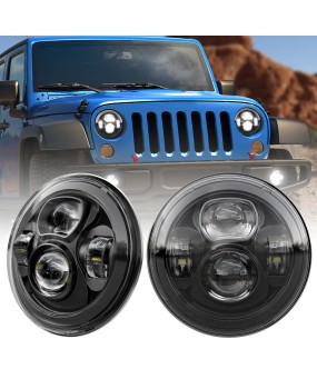 7-inch Jeep headlights suitable for Jeep LED off-road modified headlights, new JK Wrangler headlights