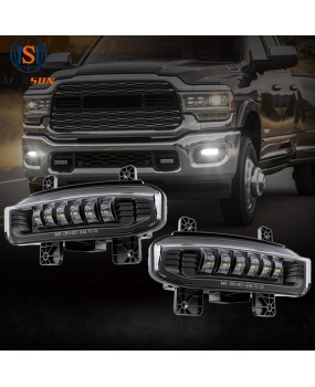 Suitable for 19-21 Dodge Ram fog lights LED front fog lights Dodge Ram 1500 off-road front bumper lights