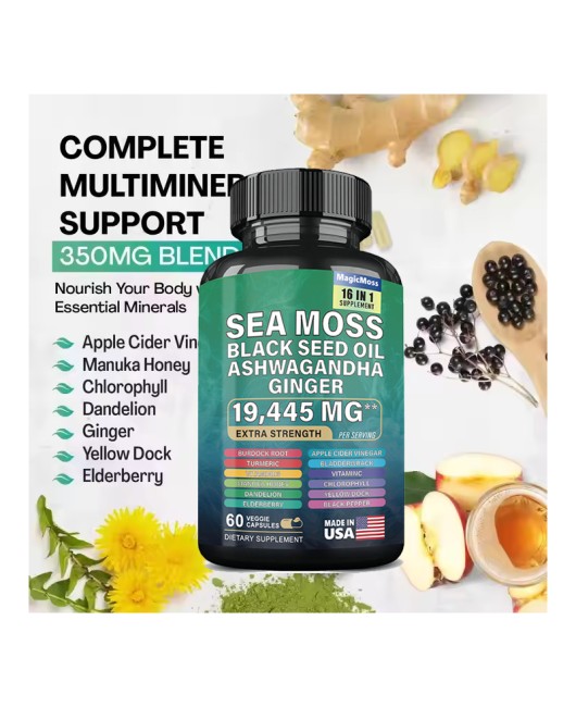 Spot cross-border hot selling Xilaizhi Seaweed Capsules SEA MOSS can provide FDA/COA related qualifications