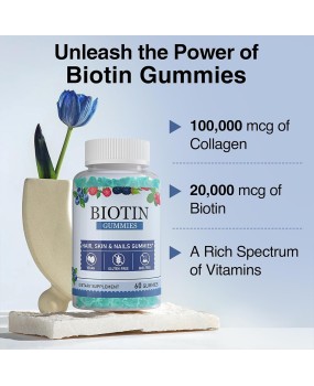 Cross border sales of Biotin Gummies collagen gummies for hair, skin, and nails