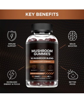 Cross border supply of Mushroom Gummies puzzle brain vitality supplement