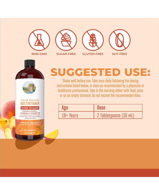 MaryRuth's Liquid Multivitamin Drops for Female Hair Growth Biotin