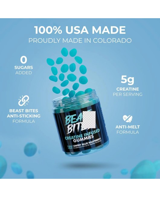 Spot creatine gummy blueberry flavor Creative gummy cross-border supply label design