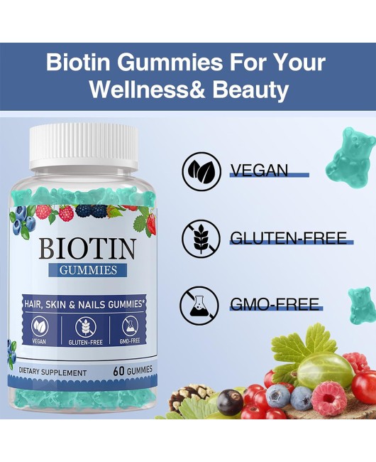 Cross border sales of Biotin Gummies collagen gummies for hair, skin, and nails