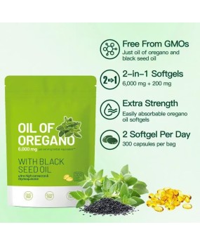 Spot TK Cross border Hot selling Oregano Oil 300 capsules Oregano Oil supports OE M