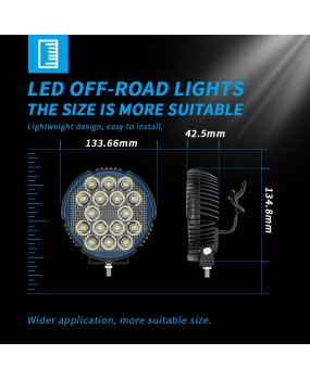 DXZ new product launched 5x5 '' circular work light LED 45W ultra bright spotlight off-road vehicle roof light spotlight headlight