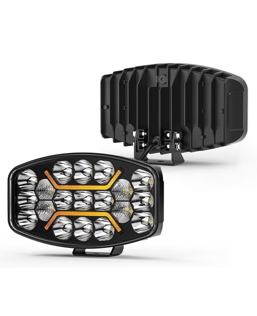 DXZ's new 10 inch CO2 car LED work light, European truck driving light modification, headlight auxiliary light