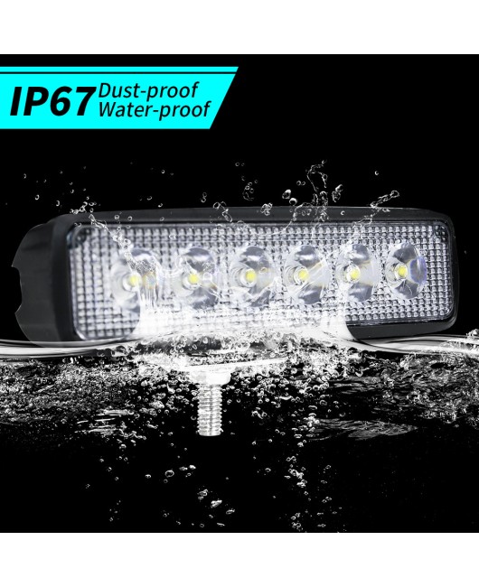 DXZ Automotive LED Work Light Linear 6-inch 18W 6-bead Work Light Modification Project Spotlight Daytime Running Light