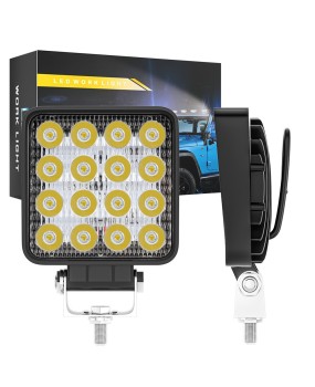 DXZ modification 48W work light 16 square 32MM heavy-duty excavator agricultural vehicle spotlight auxiliary lighting