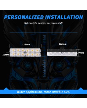 DXZ car grille grille small yellow light modification daytime running light one to four 6LED wireless remote control strobe warning light