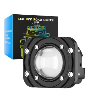 DXZ new embedded white and yellow dual color LED spotlights for cars, LED work lights for modification, fog lights, off-road driving lights