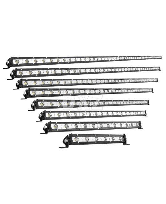 DXZ ultra-thin single row LED strip light 18W36W54W72W automotive work light auxiliary light grille light bar light