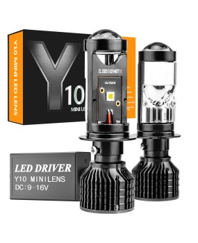 DXZ car LED headlights Y10 motorcycle headlights H7H4 lens modification headlights LED high and low beam lights